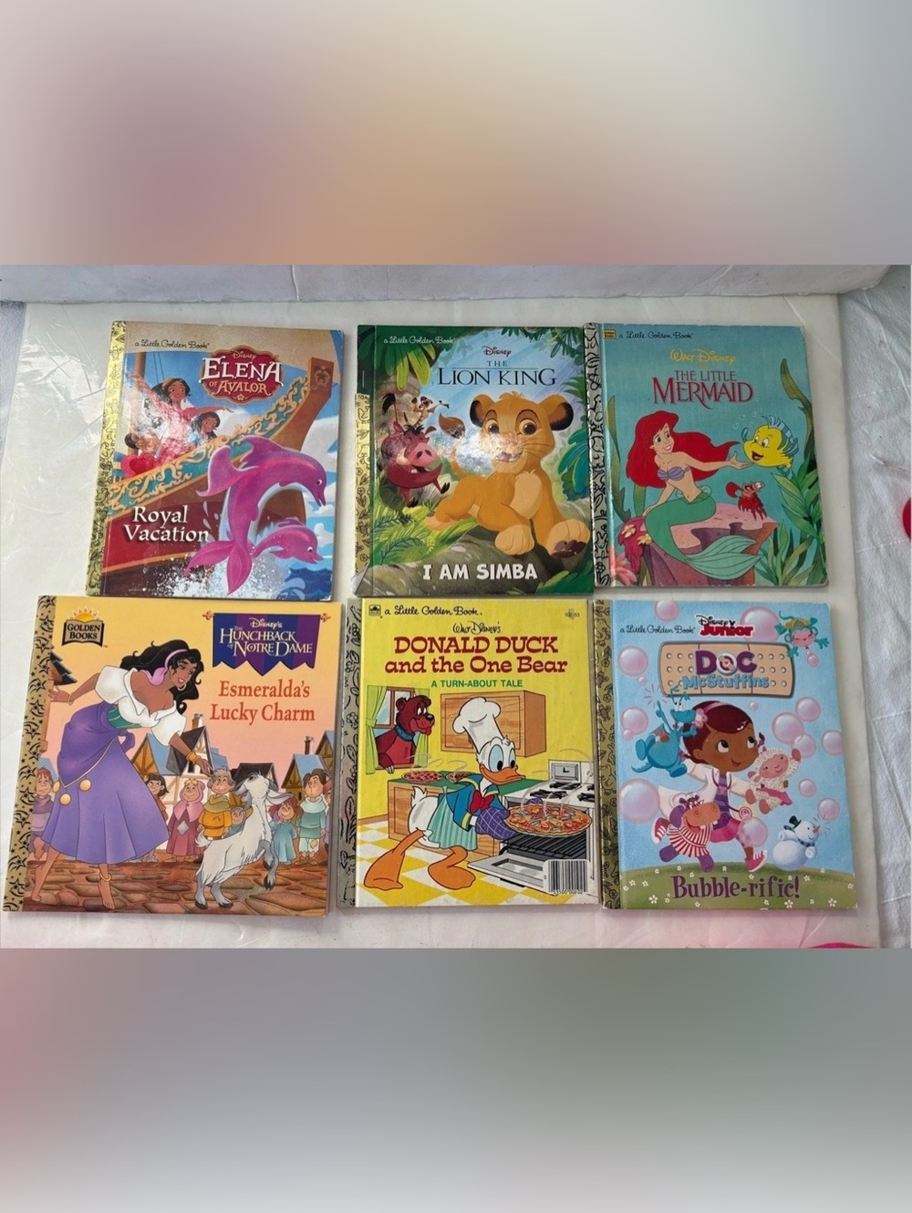 Set of 6 Disney little golden books
